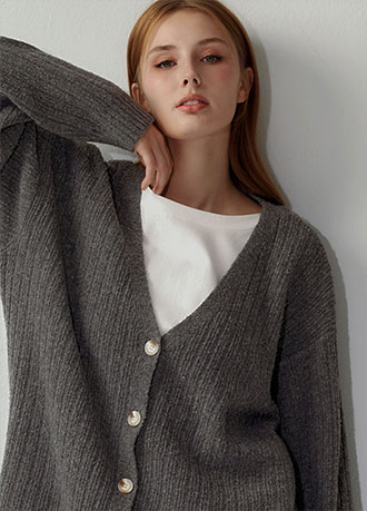 V領開襟孕哺針織衫(兩穿)