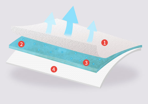 材質分層結構示意圖