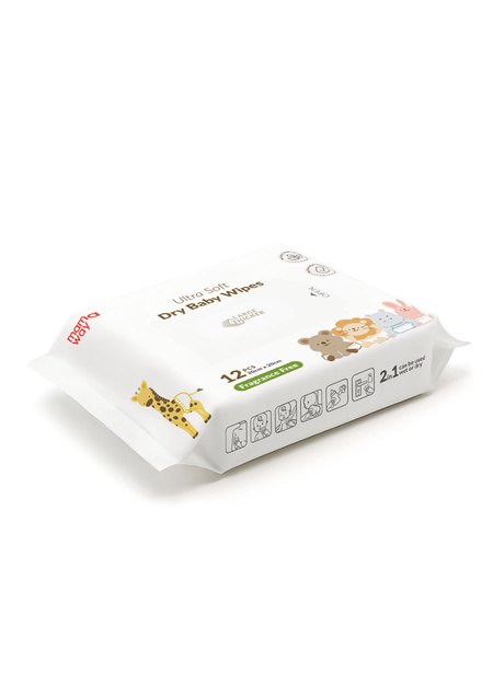 嬰兒超柔乾濕兩用巾-隨身包( 12片×4包 )-白色3