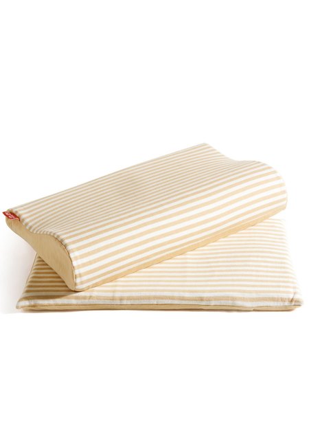 敷料親膚棉三合一嬰童成長枕(無塑化劑)-米黃1