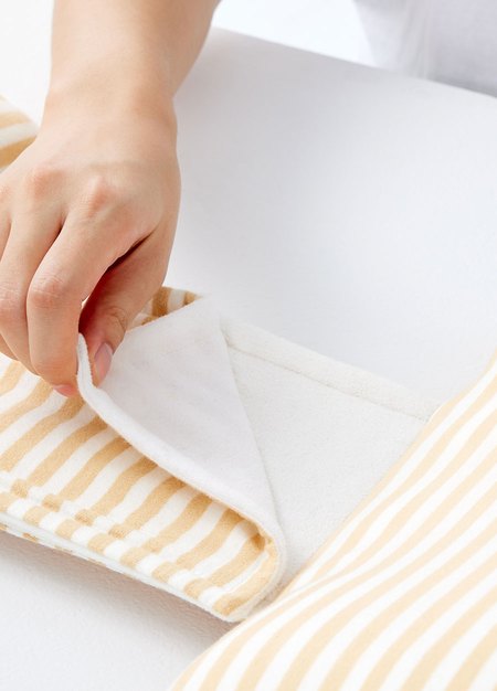 敷料親膚棉貝殼枕套-米黃2