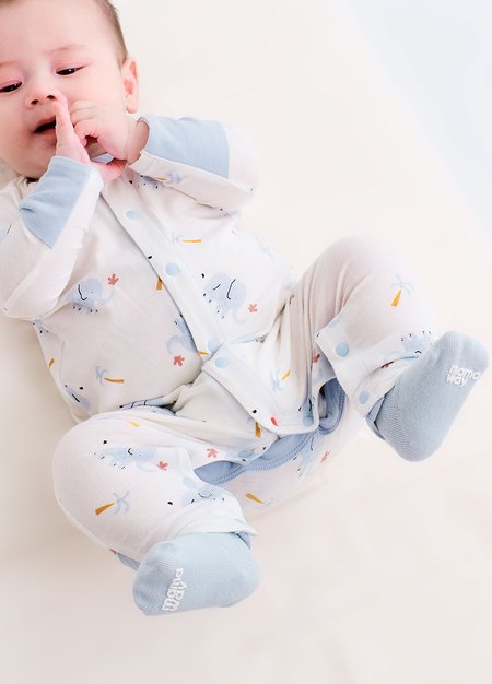 素色新生兒襪(3入)-白色2