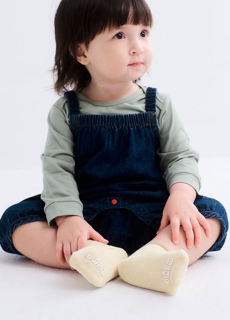 素色新生兒襪(3入)-白色4