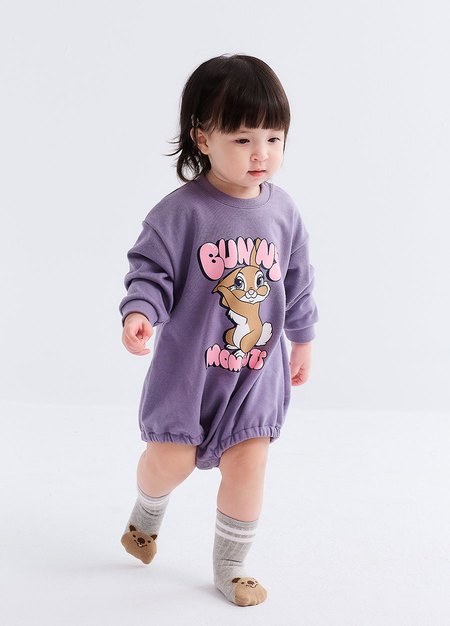 Quokka造型新生兒襪(3入)-淺灰4