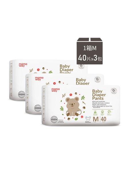 嬰兒褲型尿布/一拉褲(Mx40片x3包)-M1