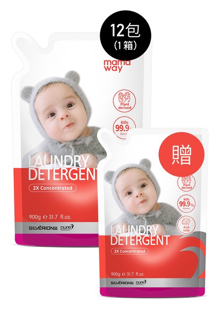 抗菌防蟎洗衣精(900ml補充包)12包+贈1包-1