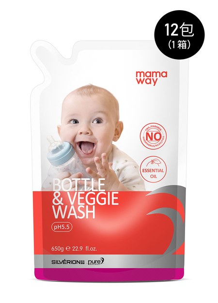 奶瓶蔬果洗潔精(650g補充包)12包-1