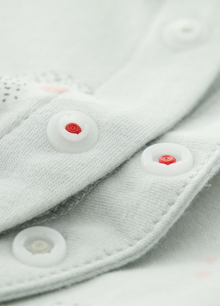 新生兒Q彈棉質蝴蝶衣-刺蝟寶寶-灰藍3