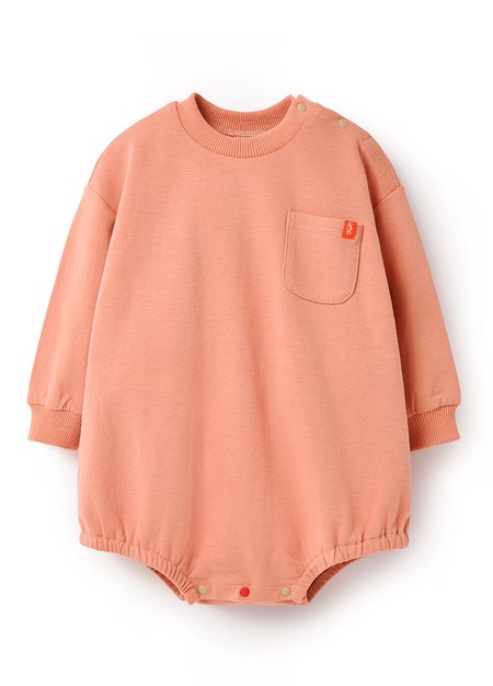 BABY棉質寬鬆包屁衣-粉橘1