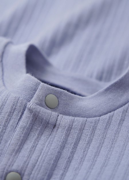 BABY百褶羅紋長袖連身衣-藍紫3