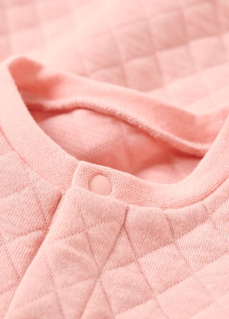 BABY鋪棉長袖連身衣-粉橘3