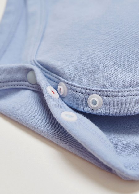 BABY Q彈棉質長袖包屁衣-恐龍-灰藍3