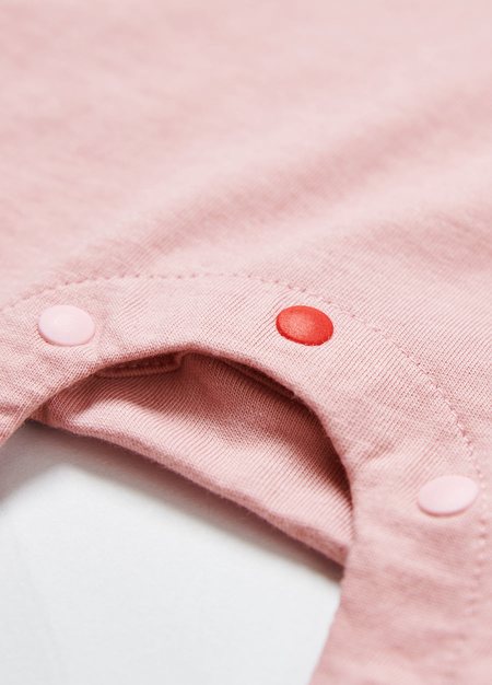 BABY假兩件吊帶連身包屁衣-淺粉3