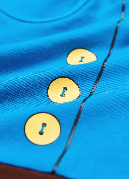 BABY迪士尼王子造型包屁衣(附領巾)-藍色4