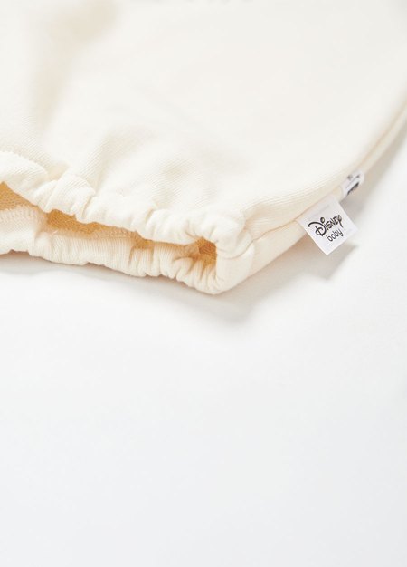 BABY迪士尼毛圈拉克蘭寬鬆包屁衣-米妮與貓-粉橘3