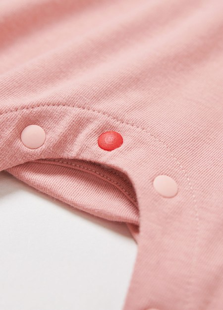 BABY迪士尼蓄熱保溫長袖連身衣-瑪麗貓-深粉3