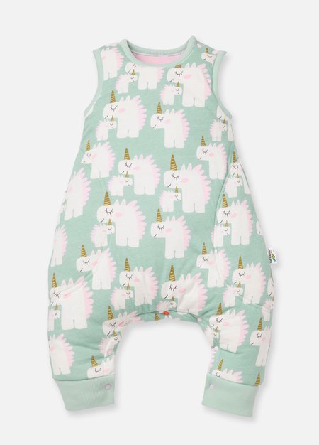 抗菌防踢被(秋冬款0-24M)釦子款-獨角獸-淺綠1