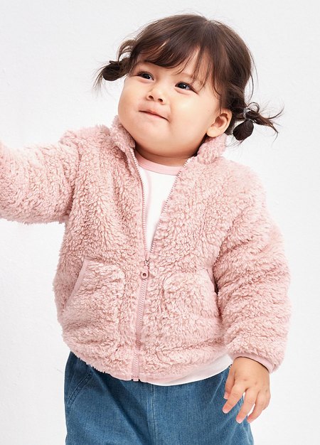 BABY刷毛外套-淺粉4
