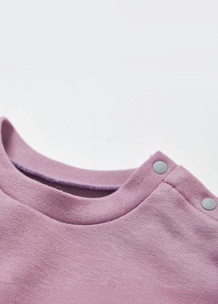 BABY假兩件寬鬆上衣-藕紫2