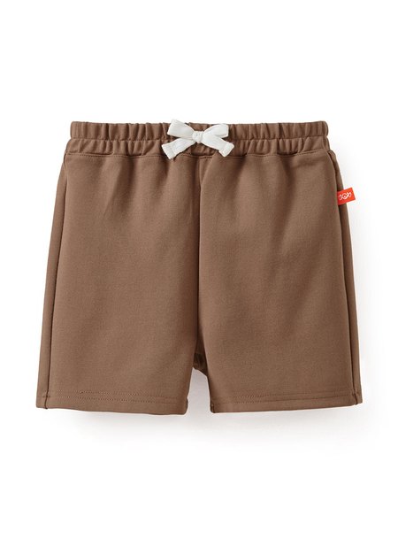 BABY涼感鬆緊短褲-深棕1