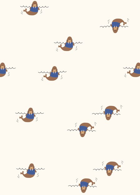 新生兒Q彈棉質長袖包屁衣-海象-米色4