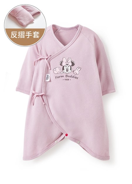 新生兒迪士尼蓄熱保溫蝴蝶衣-米妮與好朋友-淺紫1