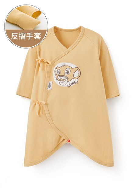 新生兒迪士尼蓄熱保溫蝴蝶衣-獅子王-黃色1