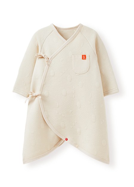 新生兒鋪棉蝴蝶衣-米色2