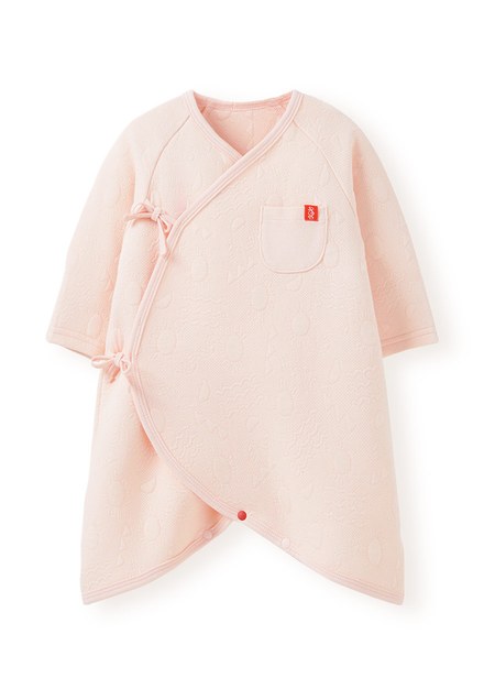 新生兒鋪棉蝴蝶衣-淺粉2