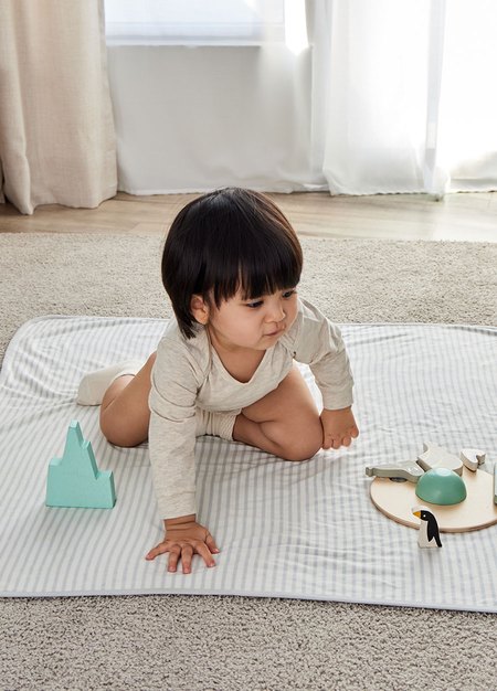 多用途大方巾刺蝟款(兩入)-灰藍3