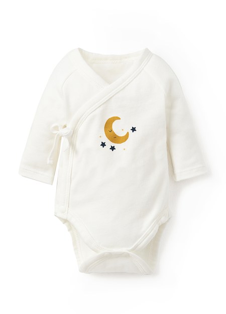 Early Baby Q彈棉質長袖包屁衣(2入)-白色4