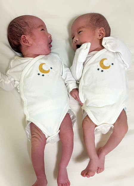 Early Baby Q彈棉質長袖包屁衣(2入)-白色2