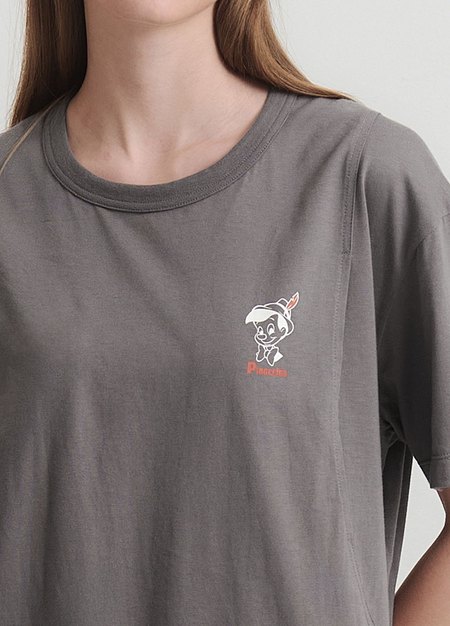 迪士尼木偶奇遇記孕哺洋裝-灰色4