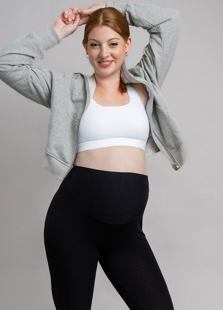 棉質舒適瑜珈孕婦褲-黑色3