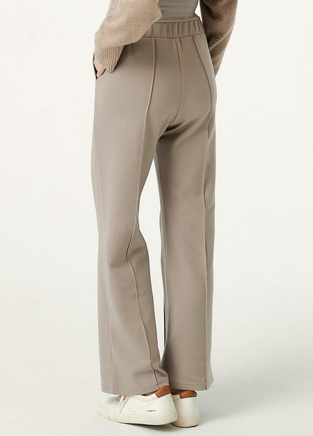 彈力剪接線顯瘦孕婦褲-卡其4