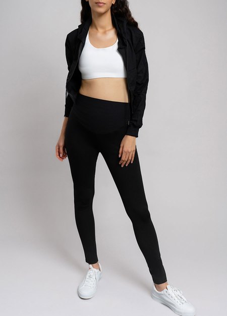 科技羊毛瑜珈孕婦褲-黑色3