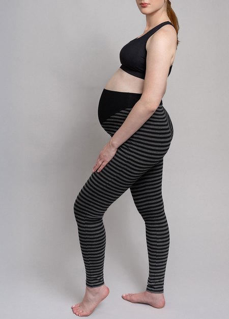 碳磨保暖瑜珈孕婦褲-灰色3