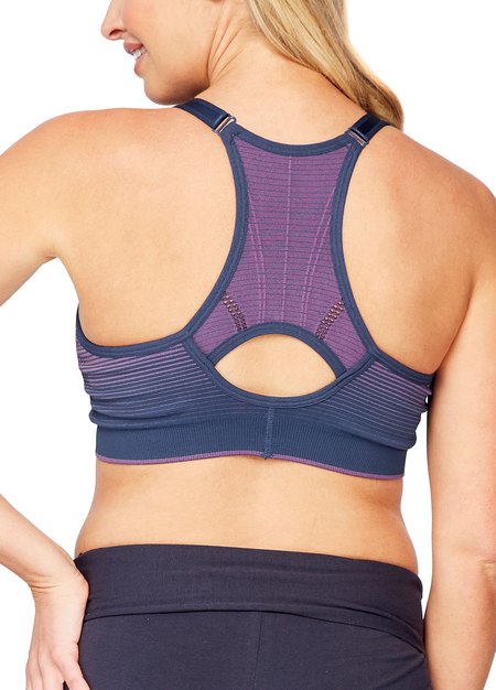 全機能抗菌運動哺乳內衣-酒紅/藕粉條4