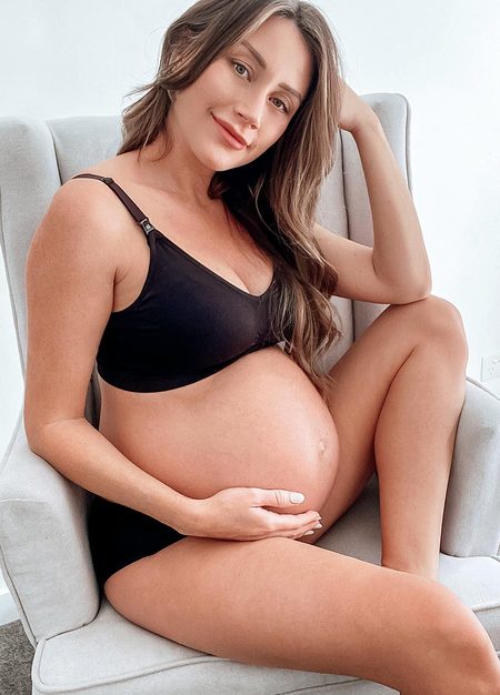 Meryl紗高透氣抗菌無痕哺乳內衣(固定罩杯)-黑色3