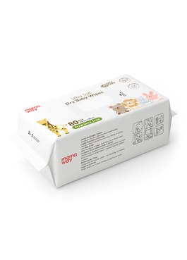 嬰兒超柔乾濕兩用巾 ( 80片/包 ) - 白色
