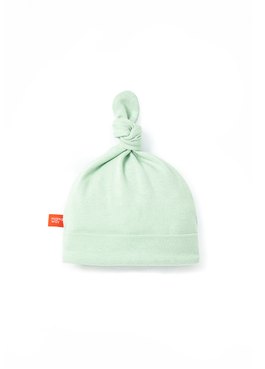 棉柔彈性嬰兒帽 - 淺綠