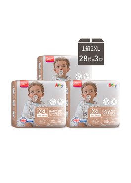 嬰兒尿布/紙尿褲(2XLx28片x3包) - 2XL