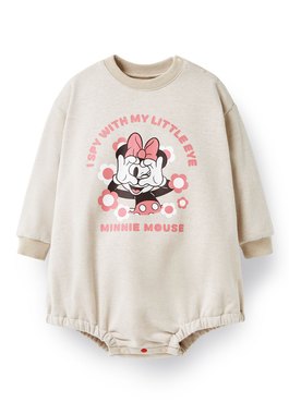 BABY 迪士尼棉質寬鬆包屁衣-米妮 - 米色