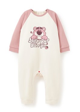 BABY迪士尼毛圈長袖連身衣-熊抱哥