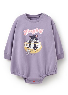 BABY迪士尼毛圈寬鬆包屁衣-費加洛 - 淺紫