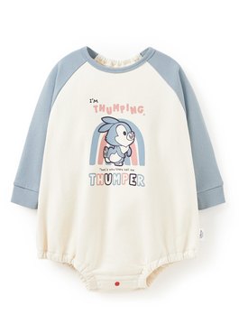 BABY迪士尼毛圈拉克蘭寬鬆包屁衣-桑普兔 - 灰藍