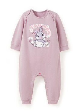 BABY迪士尼蓄熱保溫長袖連身衣-桑普兔 - 淺紫