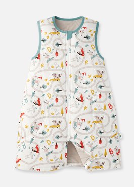 抗菌防踢被(薄款3Y)拉鍊款-森林碰碰車