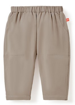 BABY剪接錐形褲 - 卡其