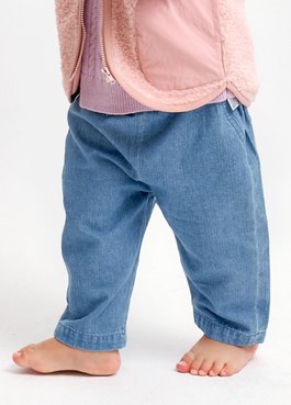 BABY Boyfriend牛仔褲 - 淺藍